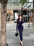 Sweet And Spicy Atmosphere Sense Fishing Dating Skirt Women's Autumn And Winter Stender Air Quality With Coat Dress