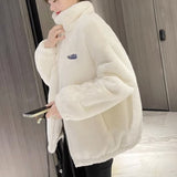 Milk Fufu Small Fragrant Wind Pink Lamb Wool Coat Women Winter Thick Small Senior Plush Collar Baseball Suit