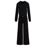 Hooded Hoodie Rope Wide Leg Pants Women Autumn New Small Trousers Trousers Trousers Hooded