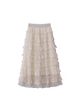 Peng Peng Ballet French Sweet Layered Cake Skirt Dream Net Dress Romantic High Waist Slim Skirt