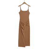Sexy French Rich Summer Sling Dress With A Waist Birthday Dress Famous Woman Wearing Female Elegance