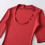 Korean Pure Temperament U-Neck Dress Dress Women Summer Tight Elasticity Skinny Hot Girl With Short Skirt