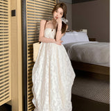Seaside Holiday Wind And Wind Hanging Neck Dress Beach Dress Early Spring With Chest Cushion A Skirt Pure Desire To Hollow Long Dress