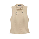BSK&TRAF Women's Summer 2026 New Street Fashion Buttons With Stundress Stundress Sleeveless T-Shirt 3067055