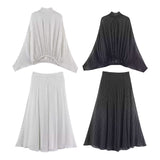 Autumn New Dot Bow Shirt 5289161 Long Dress 5289043