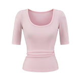 Pure Hottie Temperament Shoulder-To-Shoulder T-Shirt T-Shirt Girl Summer New Slimming Inside The Hot Girl Short-Sleeved Top