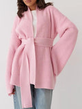 Knitted Cardigan Jacket Women 2025 Autumn And Winter New Lazy Style Loose Feeling Loose Long-Sleeved Sweater