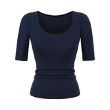 Pure Hottie Temperament Shoulder-To-Shoulder T-Shirt T-Shirt Girl Summer New Slimming Inside The Hot Girl Short-Sleeved Top