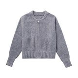 Women's French Zipper Knitting Bomber Jacket 2142207 803