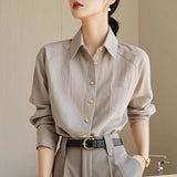 Spring And Autumn Leisure With A New High-End Design Shirt Women Casual Fashion Fashion Bottom Shirt Tide