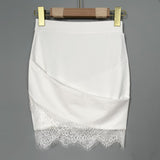 South Korea East Gate Lace Skirt Girl Cross Hem Sexy Bag-Butty Hips Tight Body Slim Figure Ins