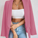 Explosion Women's Casual Fashion Loose Solid Color Temperament Commuting Collar Jacket Suit Spring And Autumn Coat