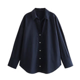 BSK&TRAF Women's Clothing 2025 Summer New Baitose Commuting Multi-Colored Silk Shirt 2348976