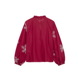 Spring New Embroidery Decoration Loose-Fitting Long-Sleeved Shirt 3564066671