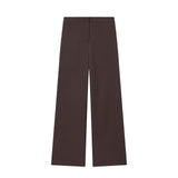 BSK&TRAF Women's Summer 2026 New Buckle-Dressed Suitge 9363590 Straight Trousers 9350590