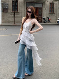Korean Wave Point Lote Side Hanging Dress Women 2026 Early Spring New Seaside Holiday Wind Irregular Skirt Tide