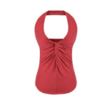 Spice Girls V Collar Kinesith Hanging Neck Small Vest Women Summer Pure Desire Design Feeling Waist Temperament Bare Back Slings