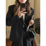 Spring And Autumn Small Suit Jacket Women Casually With British Wind Gray Short In Suit Small Man Tops
