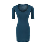 Korean Pure Temperament U-Neck Dress Dress Women Summer Tight Elasticity Skinny Hot Girl With Short Skirt