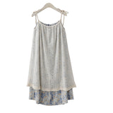 Homemade Summer New French Holiday Lace Splicing Tie Long Sling Skirt Design Dress Woman