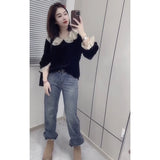 Under The Background 2025 Spring Shirt Small Fragrant French Doll Sweaty Loose Comfortable Temperament Long-Sleeved Top Temperament Elegant