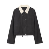 Summer New Wick Collar Retro Style Style Short Jacket 1298255