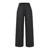 Old Money Wind Straight Broad-Legged Suit Pants Women's New Autumn Simple Temperament Thin High-End Sense Casual Trousers