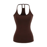 Yoga Sports Set Decorate The Body With Chest Cushion Elastic Sling Slings Small Vest + Over The Waist Thin Hanging Micro-Trumpet Trousers