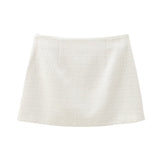 Clip Long Sleeve Symmetrical Pocket Flower Coat 7702407 Blended Thick And Texture Short Skirt 77044068