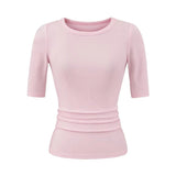 Pure Hottie Temperament Shoulder-To-Shoulder T-Shirt T-Shirt Girl Summer New Slimming Inside The Hot Girl Short-Sleeved Top
