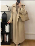 Orange Long Sweater Coat Women's Autumn And Winter New Temperament Thick Lazy Loose Knitting Shirt