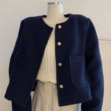 Casual Set Loose Coat Short Women's Autumn And Winter New Small Fragrant Wind Wind Collar French Coat Spring And Autumn