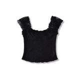 Spice Girl's New Lace Slings Summer New Lace´ø Vests One-Word Shoulder-Smeared Suspension Slings