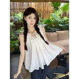 Holiday Style Heavy Industry Three-Dimensional Flower Vest Dress 2026 Spring New Loose Casual Word Long Dress Women's Tide