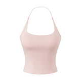 Pure Hot Girl Hanging Neck With Chest Cushion Small Vest Temperament Outside Swing Long Sleeve Hood T-Shirt Hottie Two Sets Of Women