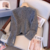 New French High-End Design Sense Casual Fashion Small Fragrant Collar Coat Woman In The Spring And Autumn Of 2025