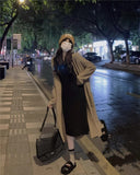 Pit-Knitted Dress With Coat Women's Autumn And Winter Small In The Long Over-Knee Skirt Skirt