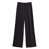 Autumn New Double-Sided Round Collar Blouse 3641859 Elastic Casual Trousers 3641860