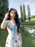 Fuya Seaside Vacation Wearing French Slings Broken Flower Dress Women Summer 2026 New Big Look Niche