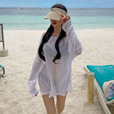 Seaside Holiday Bikini Hoodie Women Can Go To The Water Game Hot Spring Loose Thin Hoodie Outerwear