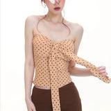 Hottie Bo Dot Pure Long Sleeves And Bottom Shirt Women's Tops Autumn Bras Decoration Body T-Shirt Niche