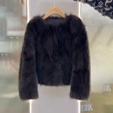 New Environmental Protection Fur Korean Version Of The Short Fur Coat Autumn And Winter Small Fragrant Wind Top Of The Woman In The Autumn And Winter
