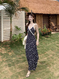 Lace Spliced Flower Sling Dress Women 2026 Spring New Temperament Slim Thin Small Long Skirt Tide