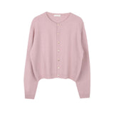 Knitted Cardigan Girl Spring And Autumn Thin Gentle Temperament Fashion Long-Sleeved Short Knit Sweater Coat Top