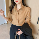2025 Shirt Women Autumn Spring New Casual Long-Sleeved Hair Shirt Design Small Coat Top Woman