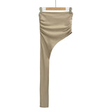 RO Style Design Hottie Low-Waisted Hip Skirt 2025 Summer New Small Irregular Folded Skirt Dress Girl