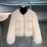 2025 New Small Fragrant Coat Women's Spring And Autumn And Winter Small Man Thick Short Fur Casual Coat