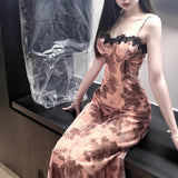 Hottie Sexy Sling Dress Pure Lust Lace Temperament To Close The Waist Thin Holiday Dress + Sunscreen