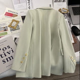 High-Level Green Explosion Of Famous Casual Blazer Women's Spring And Autumn Design Sense Of Small Loose Thin Suit Suit Suit