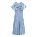 BSK&TRAF Women's Dress 2025 New Summer Temperament Fashion Silk And Silken Tatami 2330399